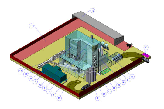 Asfaltcentrale Lage Weide